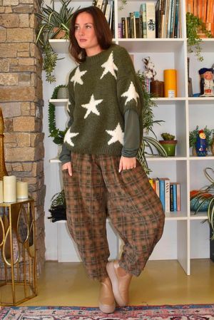 Big Softie Star Short Sleeve Knit Deep Khaki